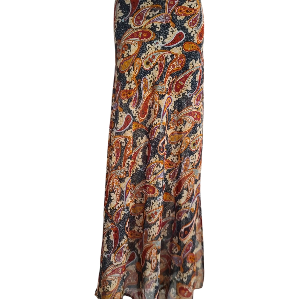 Truth NYC Boho Chic Paisley Print Maxi Skirt Size Small